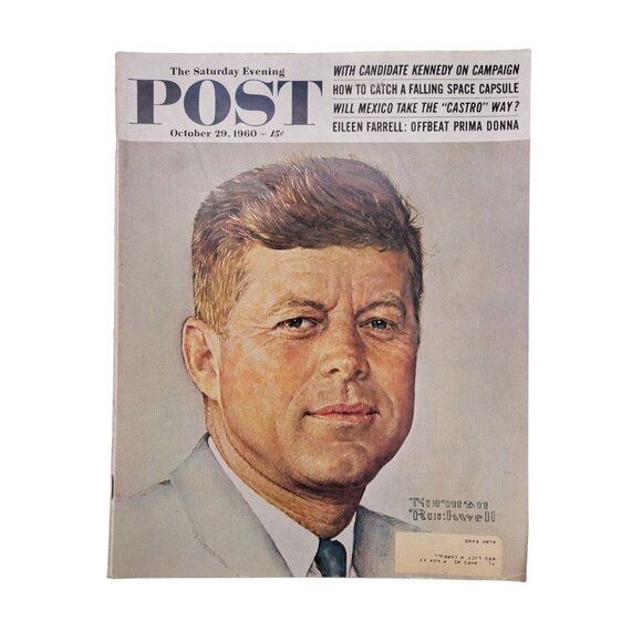 Vintage Saturday Evening Post October 29 1960 JFK John F Kennedy Norman Rockwell - Picture 1 of 15